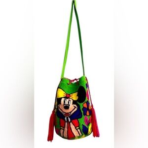 Wayuu Minnie Mouse handmade bag.  Made in Colombia 12” x 11”
